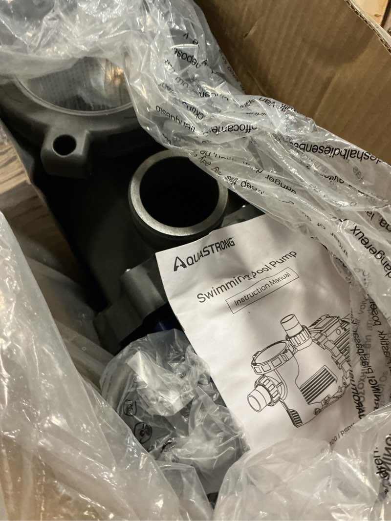 Condition photo showing Good Condition for aquastrong 1hp in/above ground single speed pool pump, 115v, 8100gph, high flow, powerful self primming swimming pool pumps with filter basket