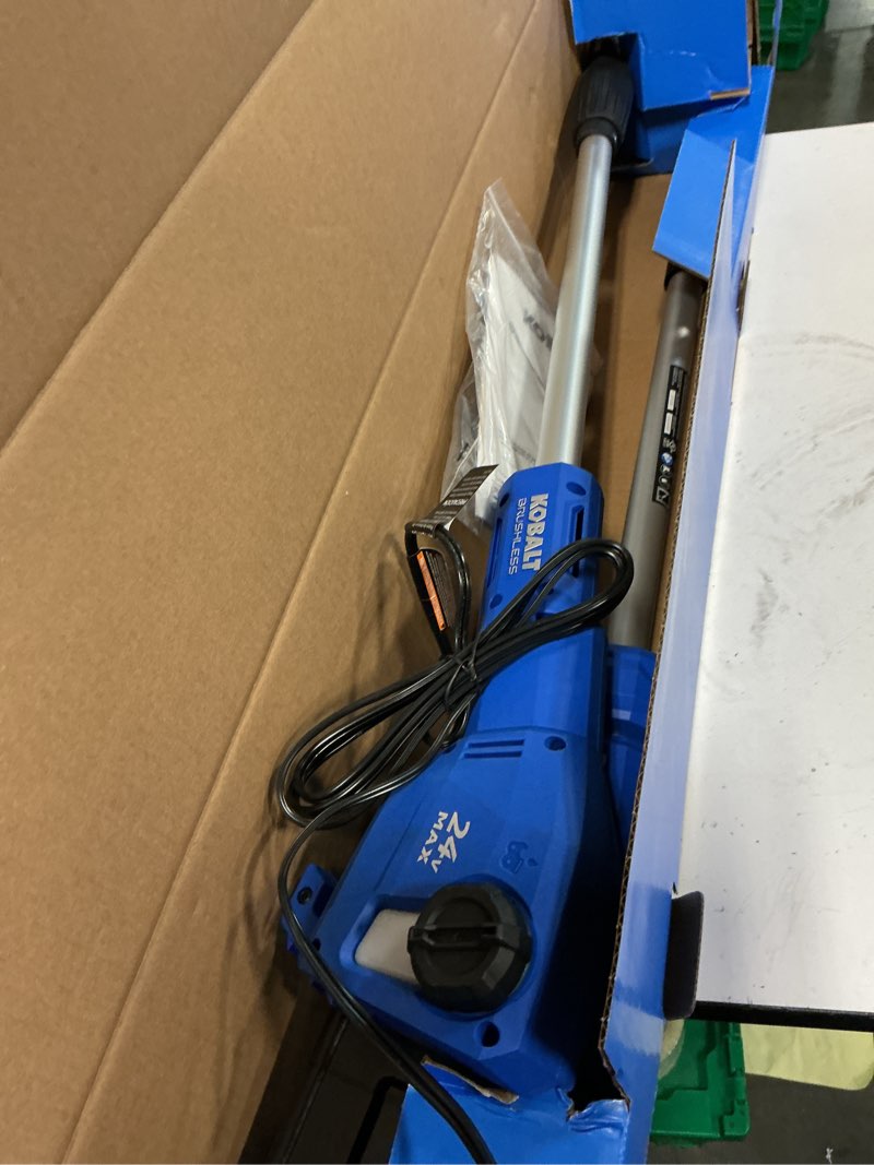 Condition photo showing As Is for kobalt 24-volt 8-in 2 ah pole saw (battery and charger included)