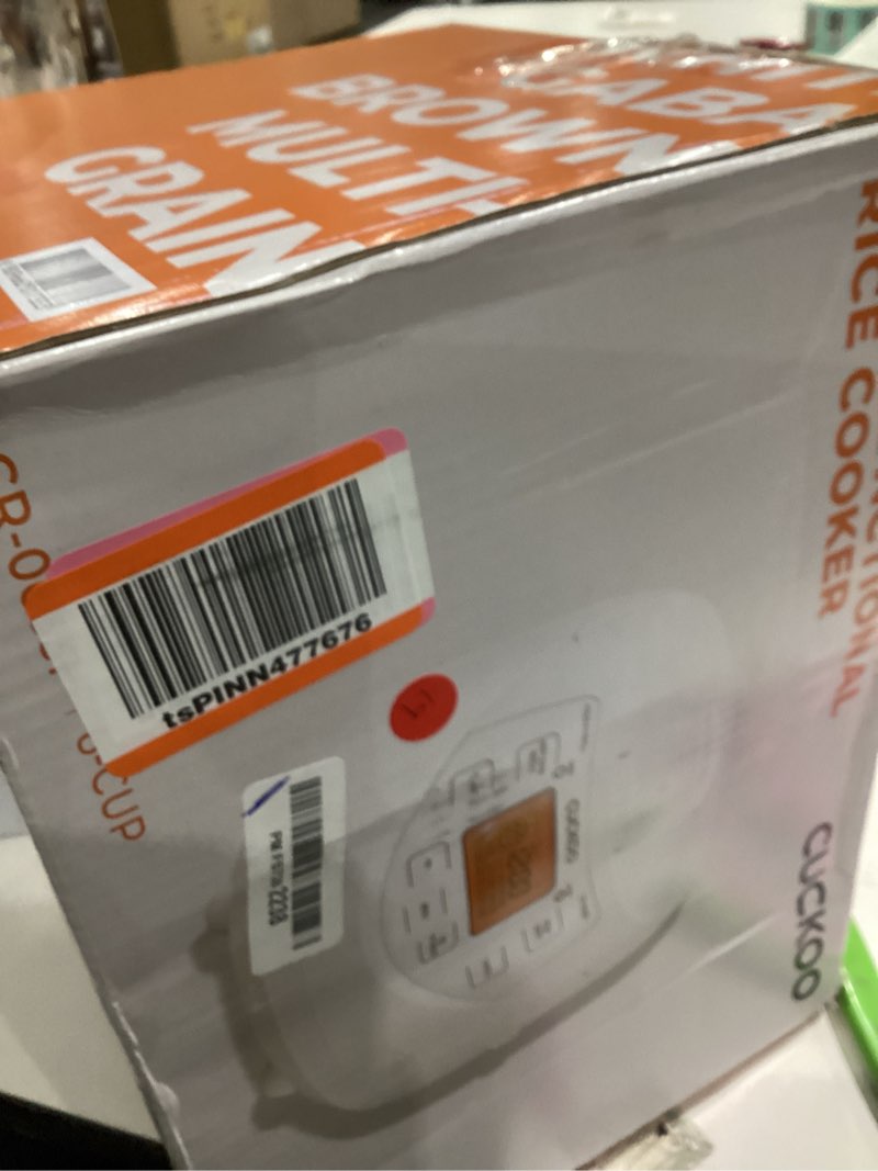 Condition photo showing Good Condition for CUCKOO Micom Rice Cooker 6 Cup Uncooked / 12 Cup Cooked, Korean Fuzzy Logic Rice Cooker with Delay Timer & Keep Warm Setting, Versatile Food Steamer with Non-Stick Inner Pot, White (CR-0633F)