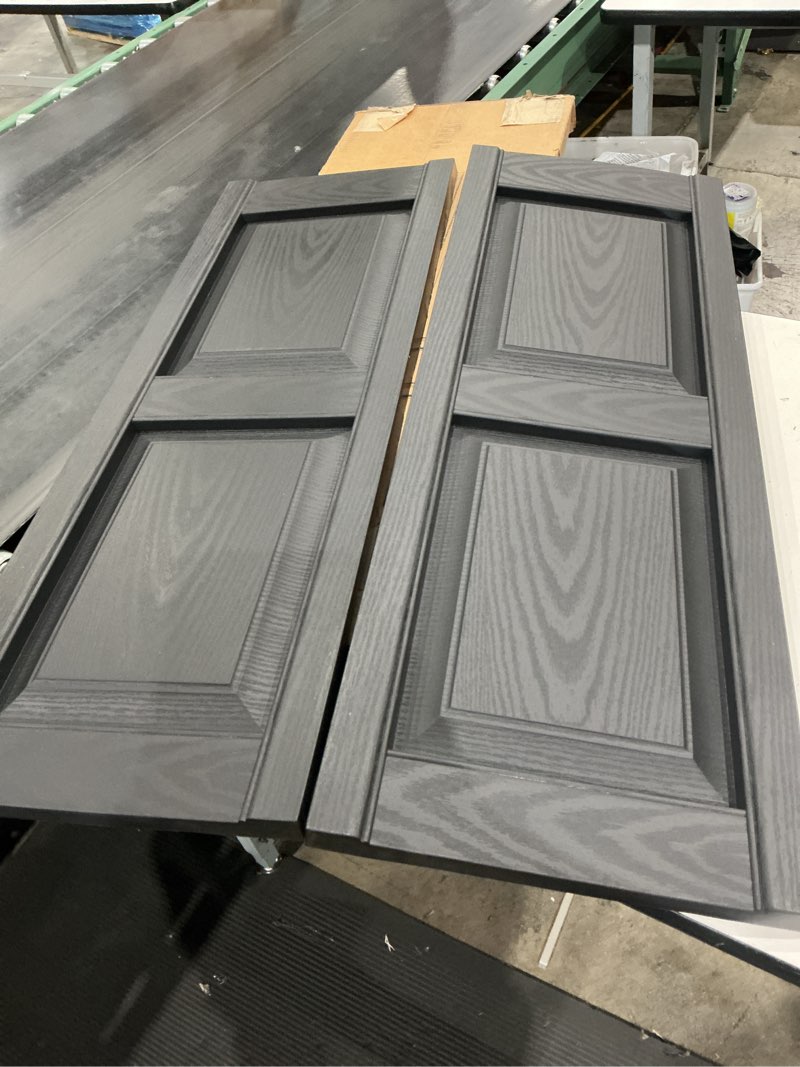 Condition photo showing Good Condition for raised panel vinyl shutters