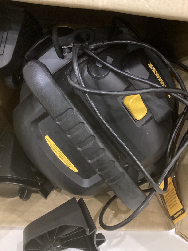 Condition photo showing As Is for DEWALT DXV06P 4 Peak HP Shop Vacuums, 6 Gallon Poly Wet/Dry Vac, Heavy-Duty Shop Vacuum with Blower Function Yellow+Black