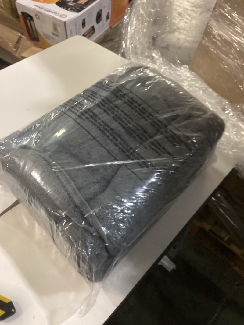 Condition photo showing As Is for Cotton Paradise 6 Piece Towel Set 100% Cotton Soft Absorbent Turkish Towels for Bathroom 2 Bath Towels 2 Hand Towels 2 Washcloths, Dark Gray Towel Set