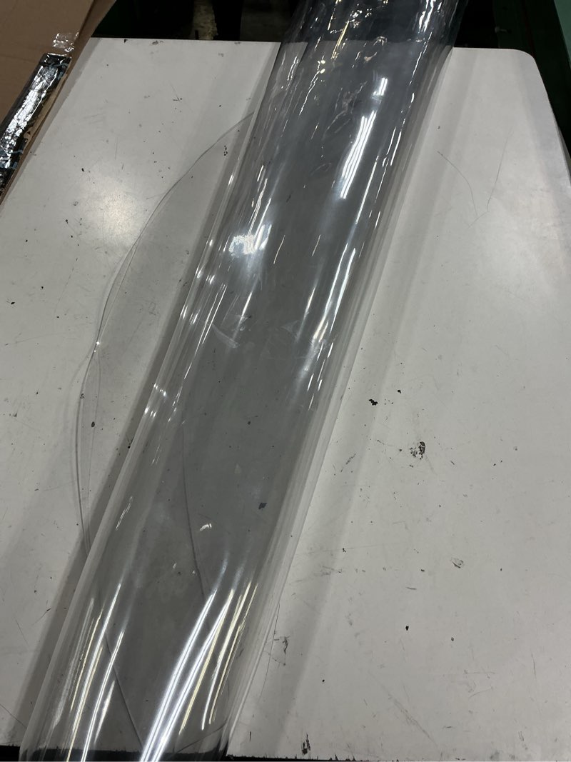 Condition photo showing Good Condition for 42 inch round clear table cover protector, clear round protector for dining room table, 1.5mm thick waterproof round plastic vinyl table pad clear 1.5mm 42" (round)