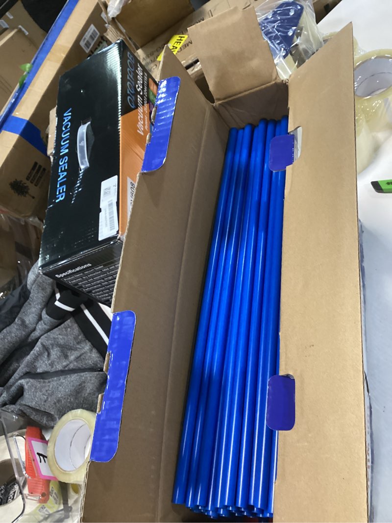 Condition photo showing New/Like New for Tiny Land Fort Building Kit Creative Fort Indoor Outdoor for 5,6,7,8 Years Old Boys and Girls STEM Building Toys with Storage Bag DIY Castles Tunnels with 86 Rods and 44 Balls 130PCS Red-bule