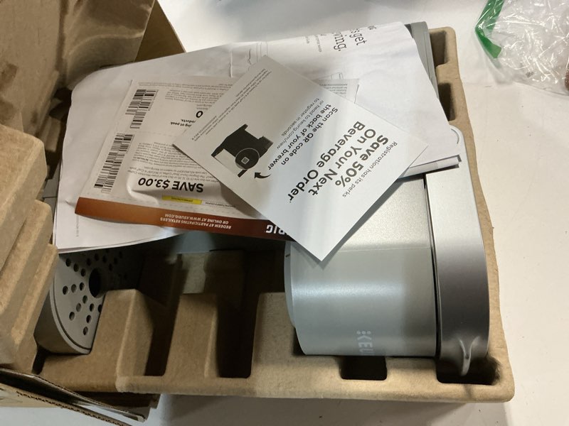 Condition photo showing Good Condition for keurig k-mini single serve k-cup pod coffee maker, 6 to 12oz brew size, with cord storage, perfect for small spaces, studio gray