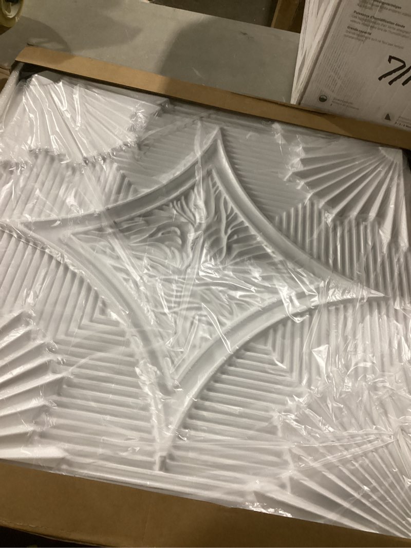 Condition photo showing Good Condition for Art3d Drop Ceiling Tiles 24x24 in White (24-Pack, 96 Sq.ft), 3D Wainscoting Panels Glue Up 2x2 24"x24" White 24