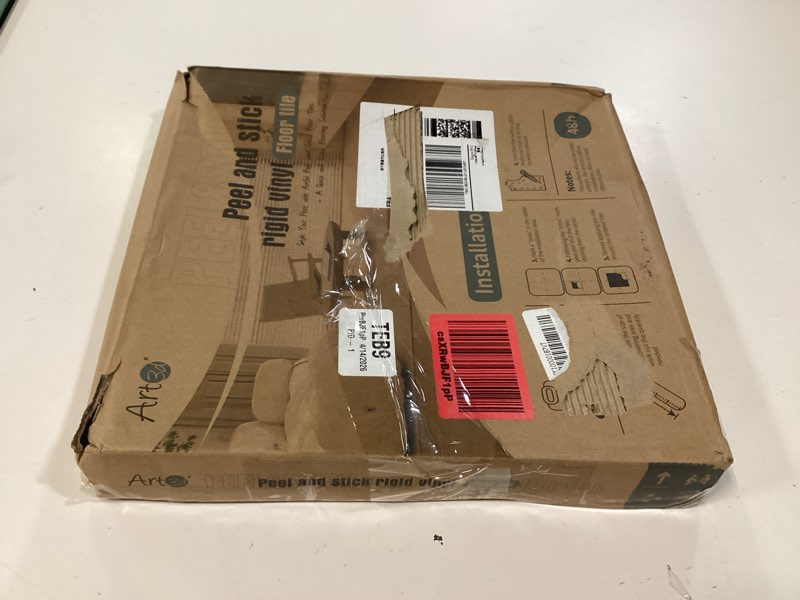 Condition photo showing New/Like New for art3d peel and stick vinyl floor tiles 30-pack 12 x 12 inch, self adhesive waterproof flooring wood planks for kitchen, dining room, bedrooms, cover 30 sq. ft, taupe ash 12 x 12 inch taupe ash 30