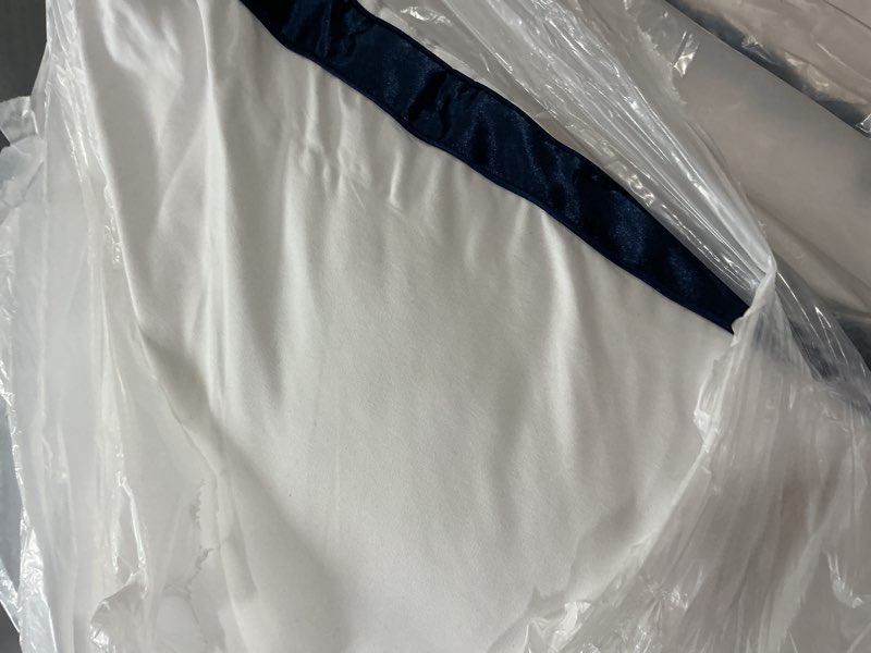 Condition photo showing As Is for pillows queen size set of 2, queen pillows 2 pack, cooling hotel luxury pillow for bed sleeping, supportive breathable down alternative gusseted pillow for side stomach or back sleepers sapphire blue queen (pack of 2)