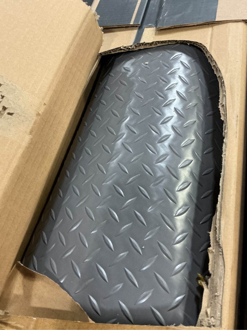 Condition photo showing Good Condition for anti fatigue mats industrial 3' x 7' 15/16" thick ergonomic standing mat commercial kitchen mat heavy duty diamond plate cushioned shop floor mats helps relieve back and leg soreness 3' x 7' grey