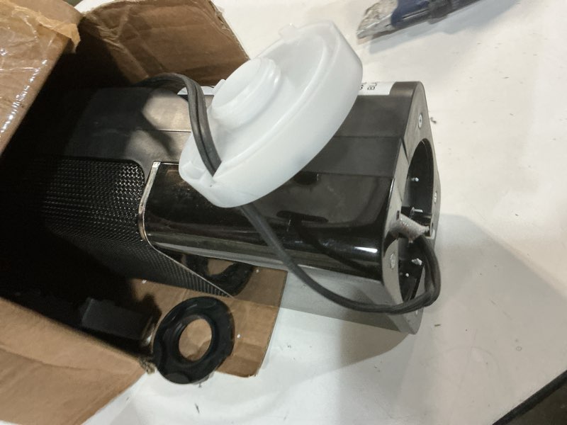 Condition photo showing As Is for dumos 24inch space heaters for indoor use, portable heater with 3 light colors, adjustable thermostat with remote, tip-over protection up to 95°f, 60°oscillation