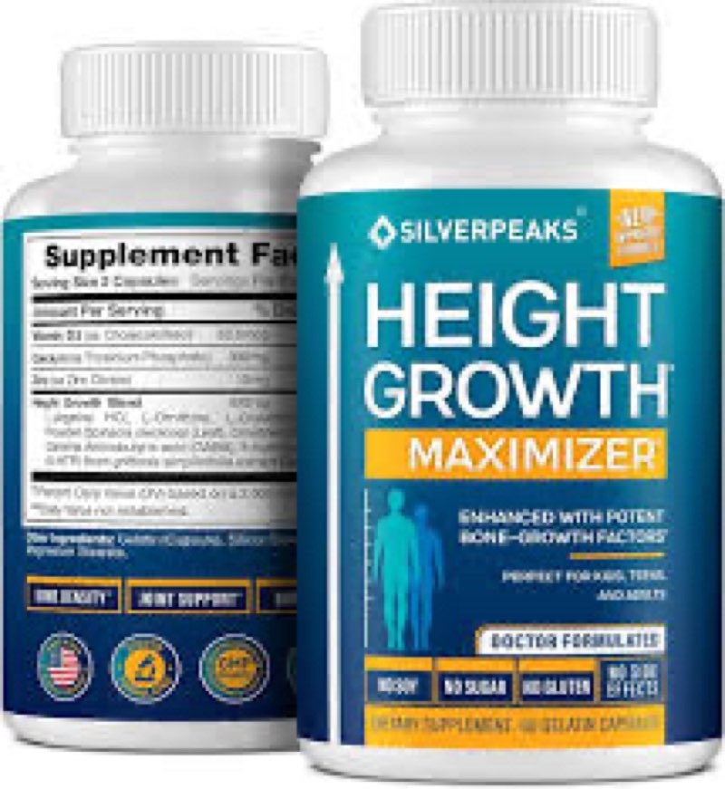(Exp:02/2027)Growth Capsules to Grow Taller - Height Growth Maximizer with Calcium for Bone Strength, Made in USA, Natural Get Taller Supplement to Increase Bone Growth Adults, Teens & Kids, Free of Growth Hormone