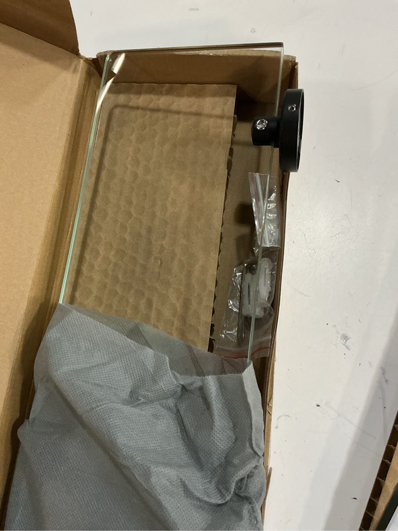 Condition photo showing Good Condition for jqk bathroom glass shelf black, tempered glass shower storage 20 by 5 inches, 304 stainless steel matte black wall mount, tgs101l20-pb
