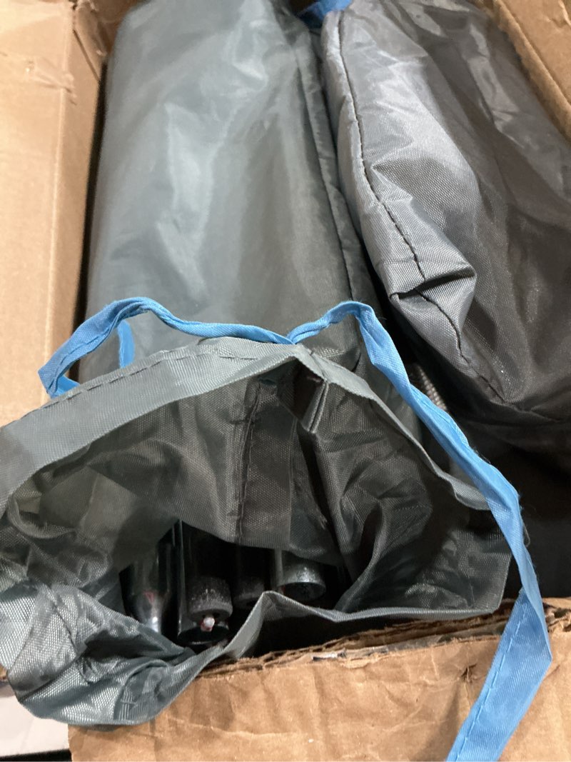 Condition photo showing As Is for gorich beach tent sun shelter for 3/4/6/8/10 person with upf 50? uv protection, lightweight & easy setup beach shade canopy, portable beach shade tent beach cabana blue 10 person