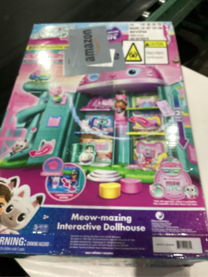 Condition photo showing As Is for Gabby's Dollhouse: The Movie, Meow-Mazing Interactive Dollhouse, 7 Rooms, LCD Screen Eyes, Figures, Sound FX, Kids Toys for Girls & Boys Ages 3 and Up Movie Dollhouse
