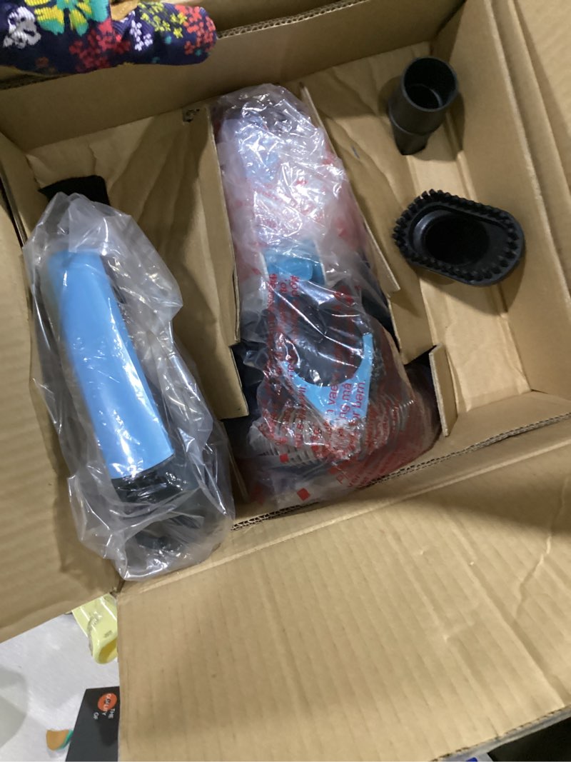 Condition photo showing New/Like New for Amazon Basics Upright Bagless Vacuum Cleaner for Carpet and Hard Floors, With Crevice and Upholstery Tools, Detachable Handle, Lightweight (8.4 lbs), 1.7L Dust Cup, 720W, 25ft Cord, Black/White