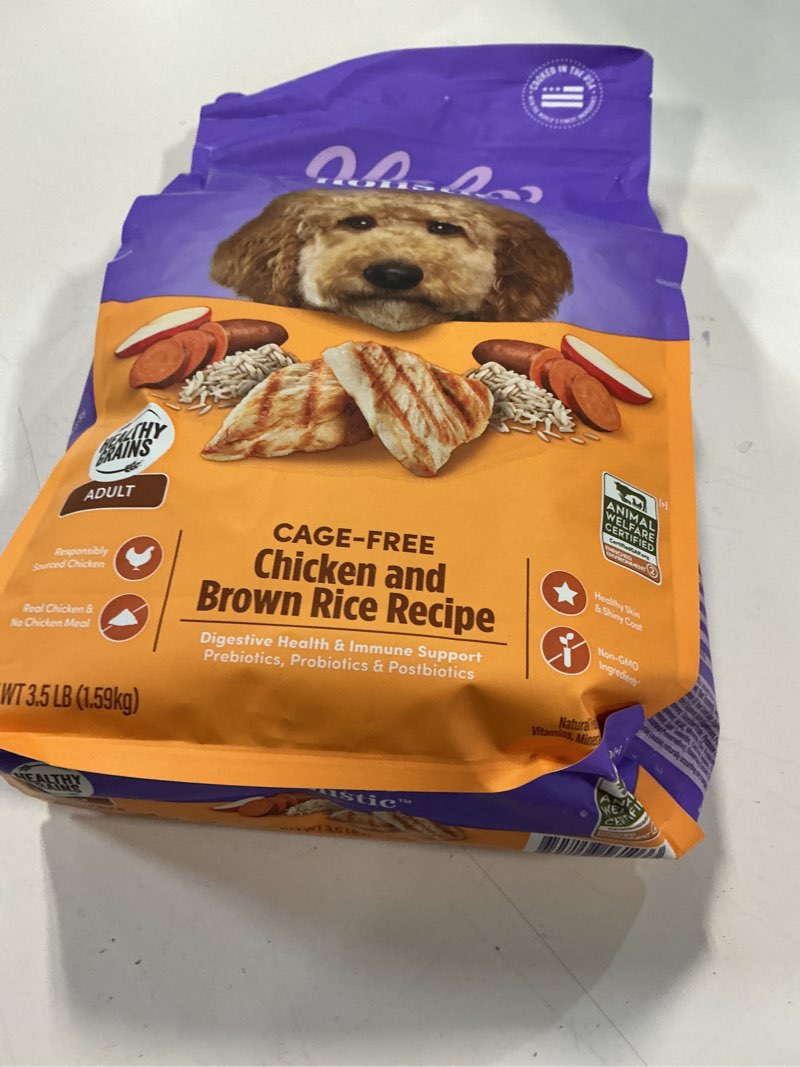 Condition photo showing New/Like New for Halo Holistic Dog Food Cage Free Chicken & Brown Rice Formula, Healthy Grains Dry Dog Food, Complete Digestive Health, Kibble for Adult Dogs, 21 lb Bag Cage-Free Chicken & Brown Rice 21 Pound (Pack of 1)