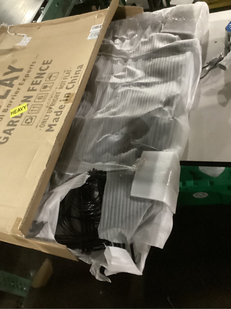 Condition photo showing New/Like New for Tall Garden Animal Barrier Fence With Gate,40 in(H)×27 in(L) 12 Panels Dog Digging Fence Barrier, Black Metal Temporary Fences, Reusable Defense Fencing For Outdoor Yard. Total 26.2 Ft?Patented 40×27in 12 panels wire