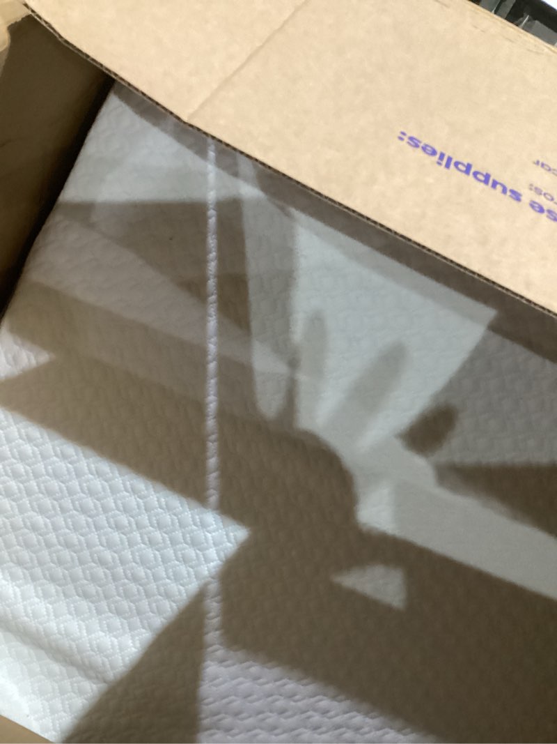 Condition photo showing As Is for Wedge Pillow for Sleeping & Resting, 24"x24"x10" Memory Foam Cushion with Grey and White Patterned Polyester Cover, Ideal for Bedroom & Living Room – Comfortable Support for Adults Grey & White 10 inch