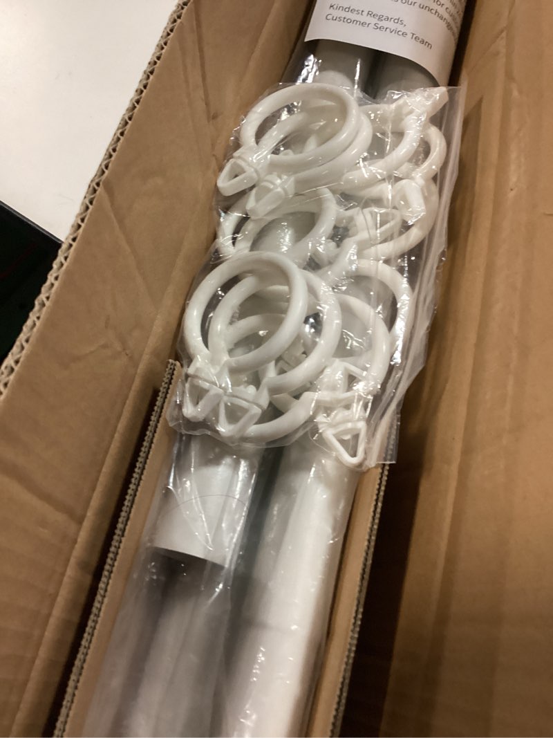 Condition photo showing Good Condition for ZOCONE Tension Curtain Rod 51-168In(4-14Ft),No Drill Curtain Rods for Window Outdoor Patio,Adjustable Shower Curtain Rod for Bathroom Renter Friendly,Heavy Duty Extra Long Tension Rod Never Rust,White White 51-168 Inches