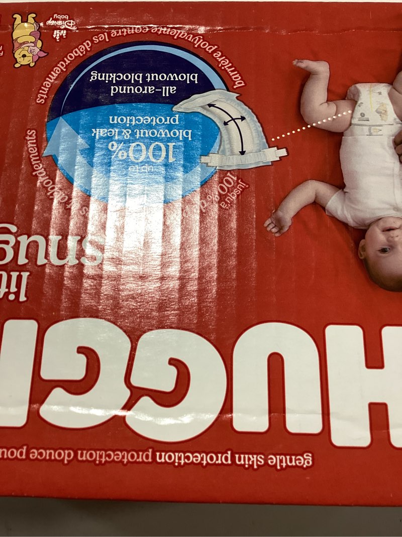 Condition photo showing New/Like New for Huggies Size 2 Diapers, Little Snugglers Baby Diapers, Size 2 (12-18 lbs), 84 Count, Packaging May Vary Size 2 84