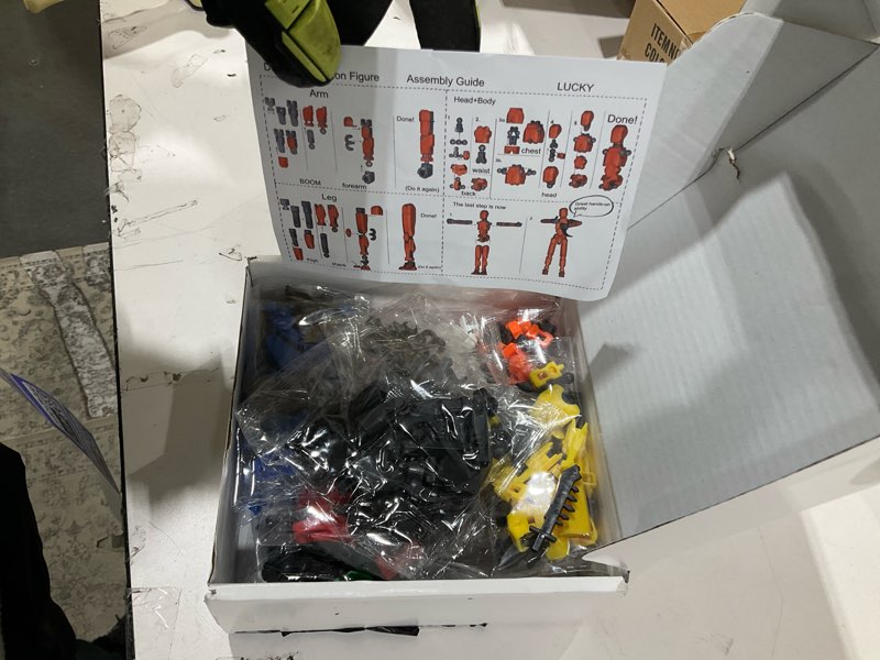 Condition photo showing Good Condition for 10 pcs t13 action figures(assembly required),multi-jointed detachable titan 13 action figure with 10 colors,3d printed dummy 13 action figure with accessories for collectors desktop decorations,diy