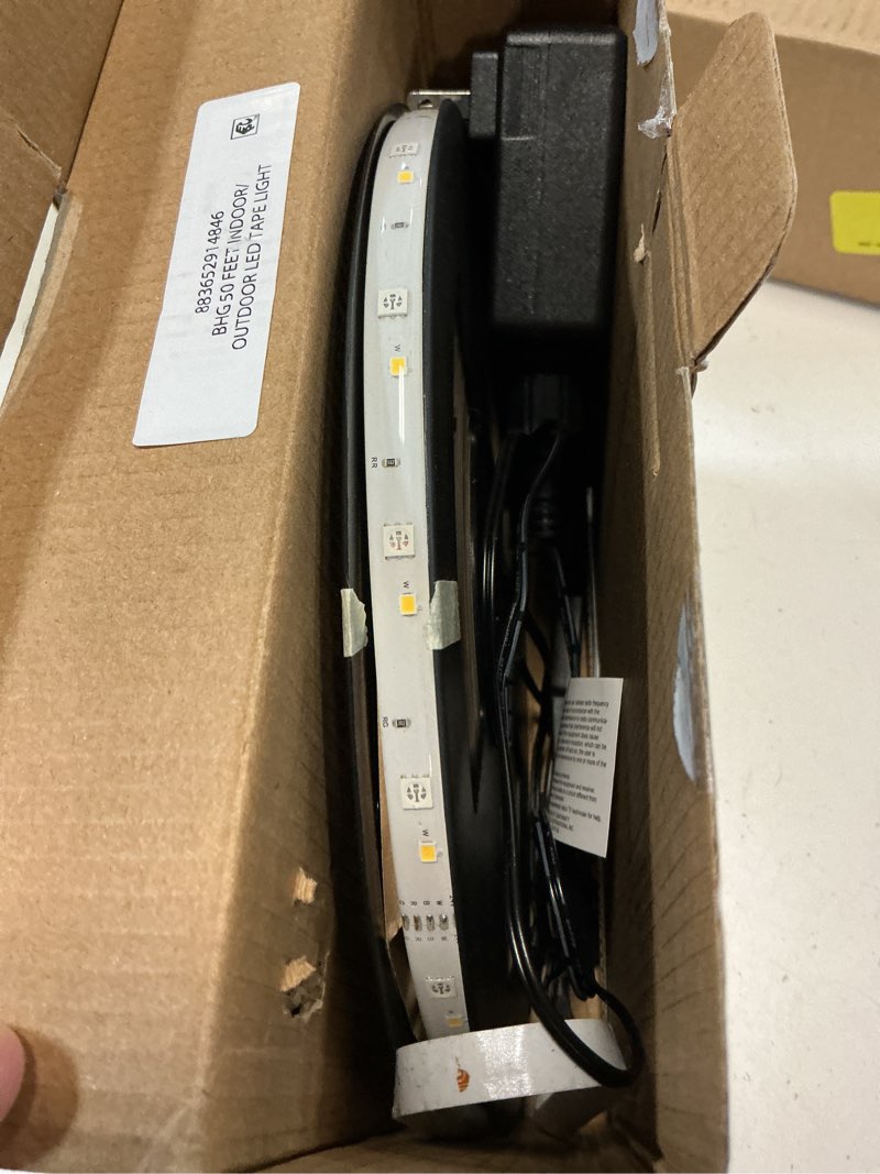 Condition photo showing Good Condition for better homes & gardens 50ft color-changing led tape light, remote, indoor/outdoor, 1 count