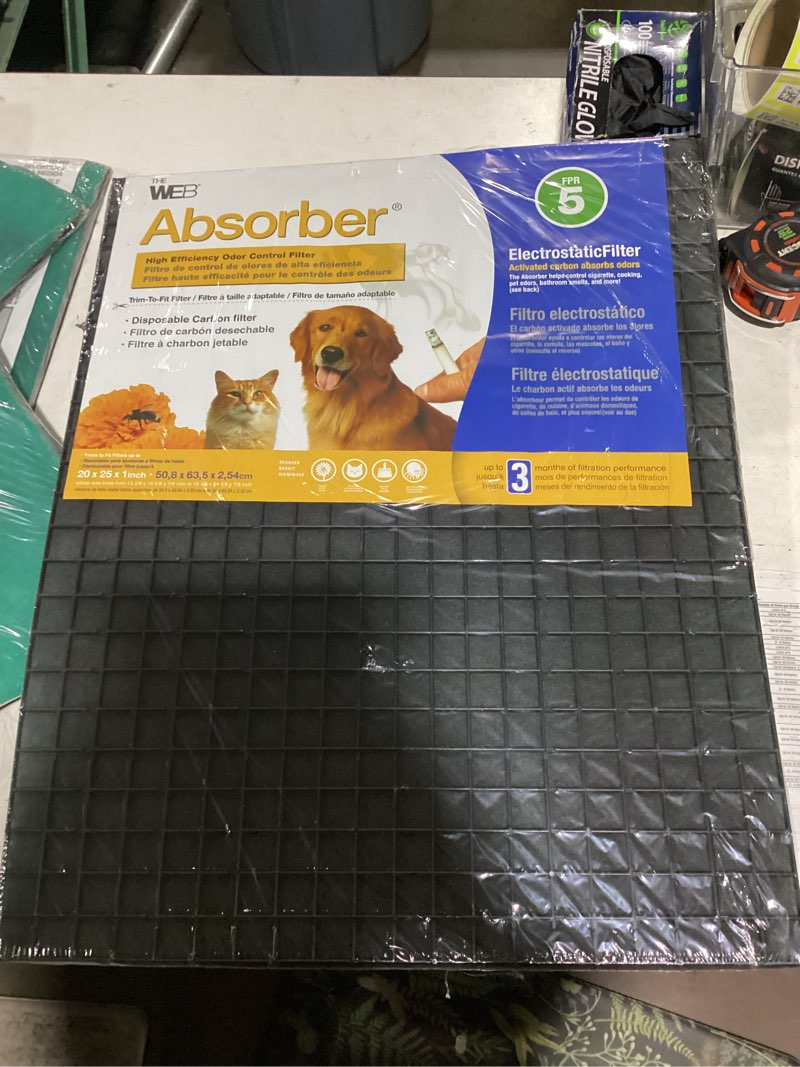 Condition photo showing New/Like New for web absorber cut to fit odor control air filter with carbon (2pk)