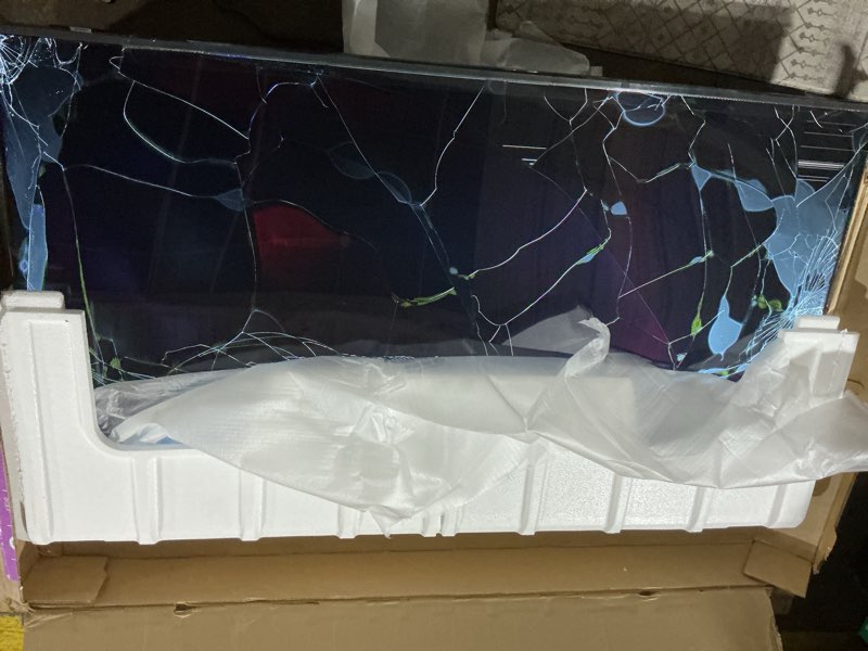 Condition photo showing As Is for screen damaged samsung 65-inch class crystal uhd u8000f 4k smart tv (2025 model) endless free content, crystal processor 4k, metalstream design, knox security, alexa built-in