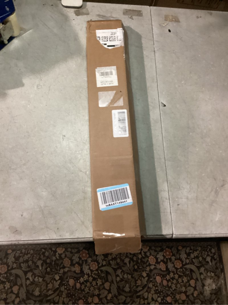 Condition photo showing New/Like New for LazBlinds Cordless Cellular Shades, No Tools No Drill Blackout Honeycomb Shades Pleated Blinds for Windows, 22'' W x 48'' H, Midnight Black Blackout-midnight Black 22'' W x 48'' H