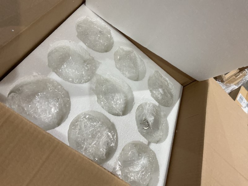 Condition photo showing Good Condition for semi flush mount ceiling light fixture,modern gold globe sputnik chandeliers 9-light mid century milk glass chandelier for dining room,kitchen island,bedroom,living room,entryway,foyer,33 inch gold-9-light