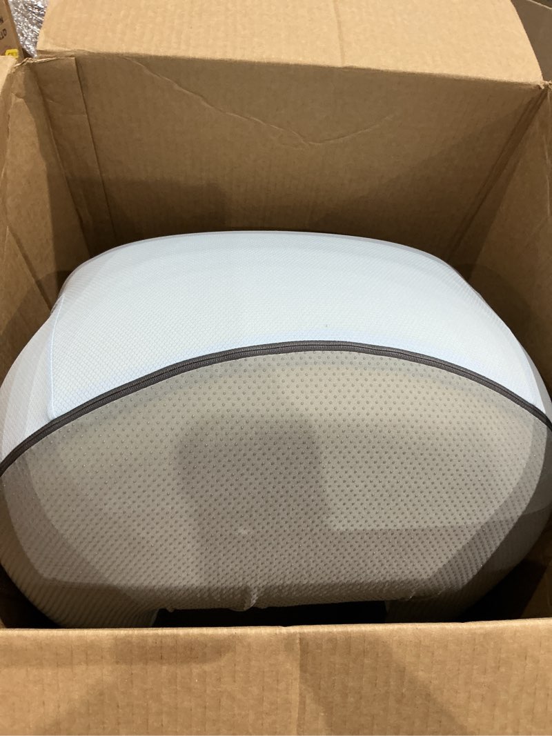 Condition photo showing Good Condition for reading pillow for sitting in bed,22" h back support pillow for sitting up,back rest & lumbar support pillows with arms, bed rest chair cushion,chaise lounges reclining,gaming,work,resting(grey&blue)