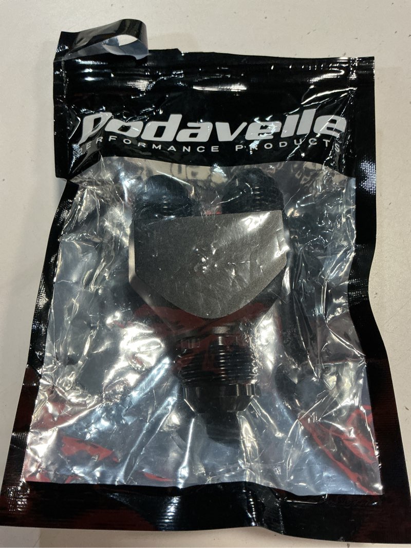 Condition photo showing New/Like New for 10an male to parallel dual 8an male y block fuel fitting splitter adapter connector aluminum black