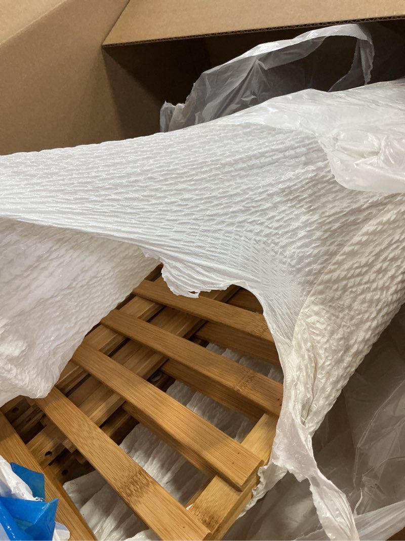 Condition photo showing As Is for Kids Clothing Rack for Hanging Clothes,Small Toddler Clothes Racks Bamboo Wooden Garment Dress Up Storage Costume Rack with Shelves for Laundry Drying,Short,Mini,Floor Standing 2 Tiers Bamboo Clothes Rack