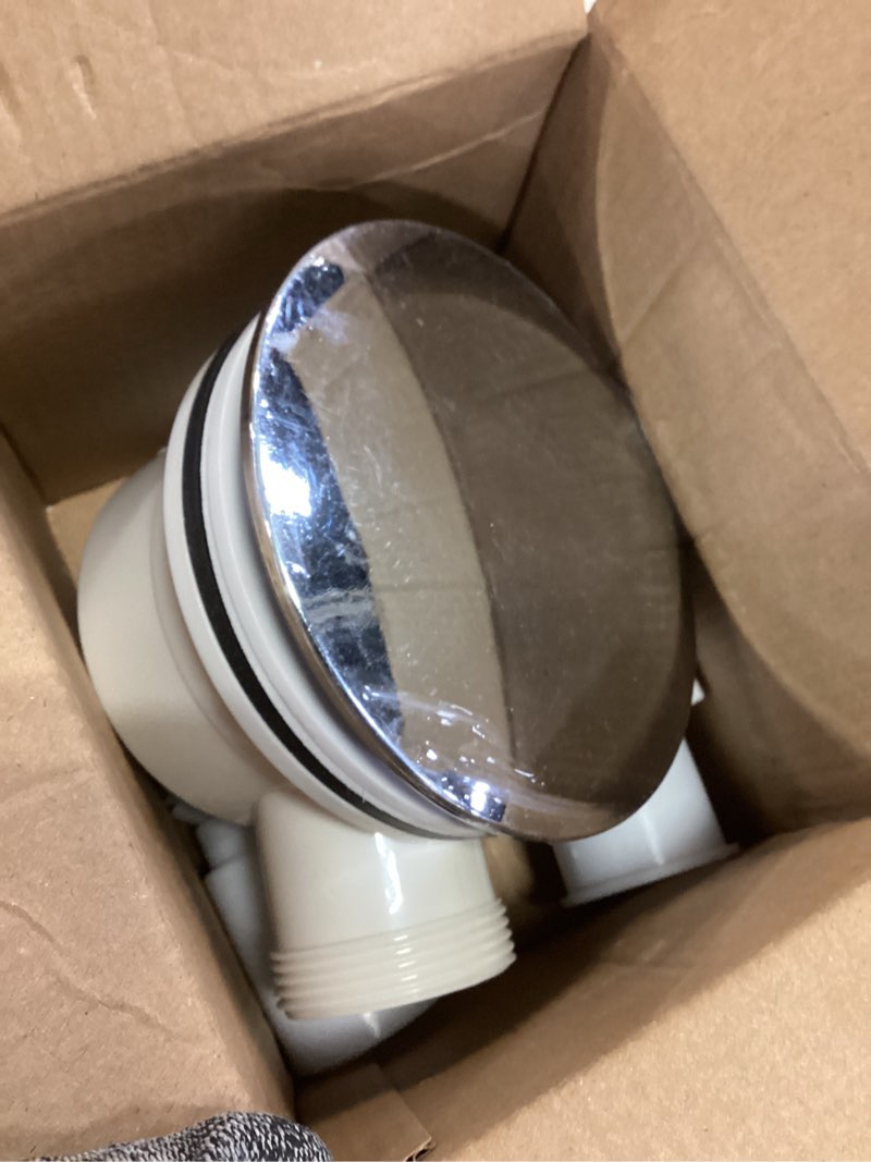 Condition photo showing item condition for Low Profile Shower Drain Trap 1.5" for Replacement Shower Base Drain, PVC Side Outlet Drain, Flexible Drain Pipe 38mm 40mm Dual-Purpose Design