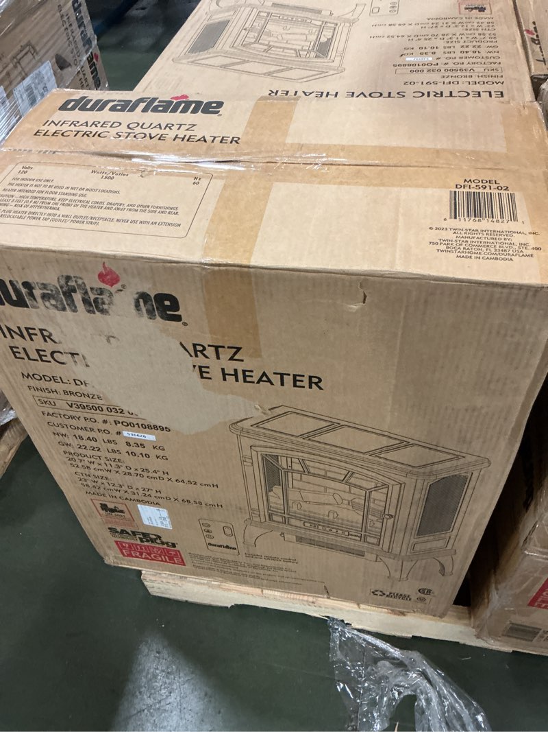 Condition photo showing New/Like New for duraflame Infrared Quartz Electric Stove Heater - DFI-591-02 - Bronze