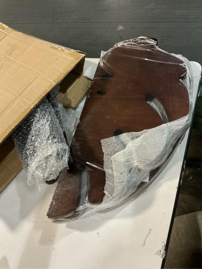 Condition photo showing Good Condition for BAMEOS Monstera Leaf Nesting Tables Set of 2, Small Coffee Table Set with Leaf Vein Pattern, Modern Wooden Side Tables for Living Room Bedroom Apartment Balcony Yard