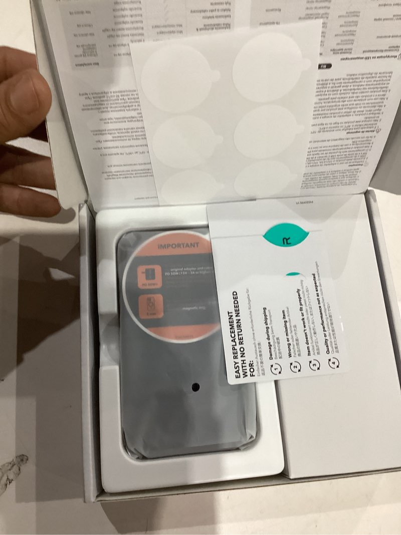 Condition photo showing Good Condition for ESR 3 in 1 Charging Station for Apple, Qi2.2 25W MagSafe Charger with CryoBoost, Phone-Cooling Wireless Charging Station Foldable, for iPhone 17/16 with iOS 26(50W Adapter), AirPods, Apple Watch,Black Qi2.2 25W Black