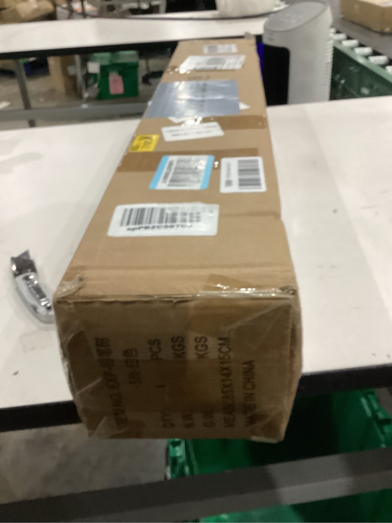 XmasExp White Skinny Pencil Christmas Tree, 5ft Artificial Slim Thin Christmas Tree with Warm LED Li