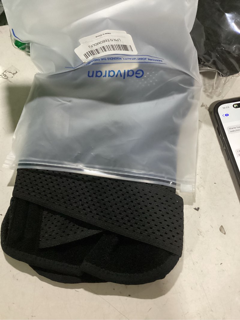 Condition photo showing Good Condition for galvaran knee brace with side stabilizers for meniscal tear knee pain acl mcl arthritis injuries recovery, breathable adjustable knee support for men and women black x-large