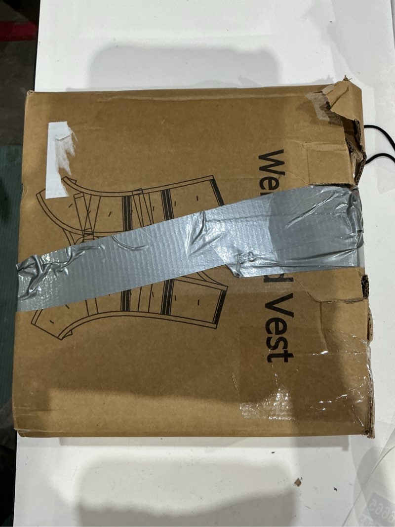 Condition photo showing Good Condition for weighted vest for woman men,6lb/8lb/10lb/12lb/16lb/20lb/25lb/30lb weight vest reflective stripe with adjustable strap pocket running vest workout strength training walking 16 lb black