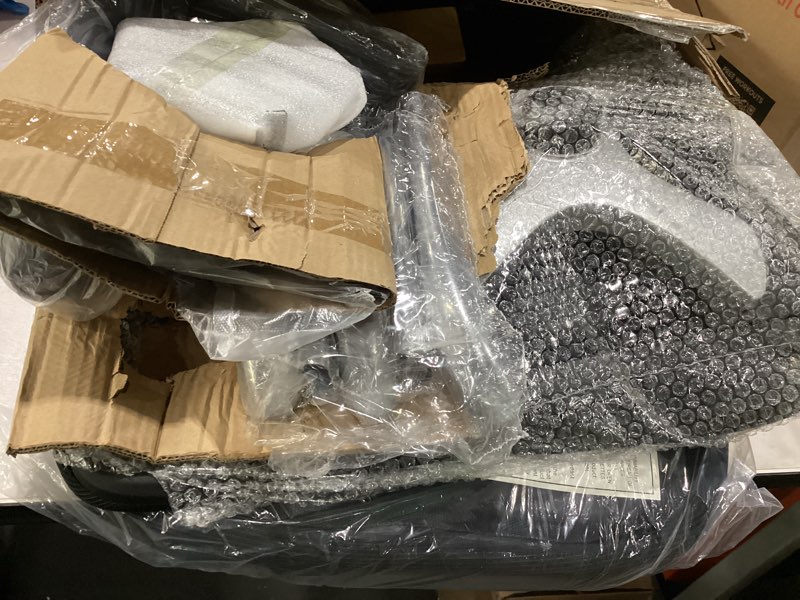 Condition photo showing As Is for *black* Office Home Ergonomic Desk Chair-Computer X-Shaped Chair Mesh PU Leather with Adjustable Lumbar Support-Executive Chair High Back Flip-Up Arms for Long Hours (black -No Headrest) *similar to stock photo*