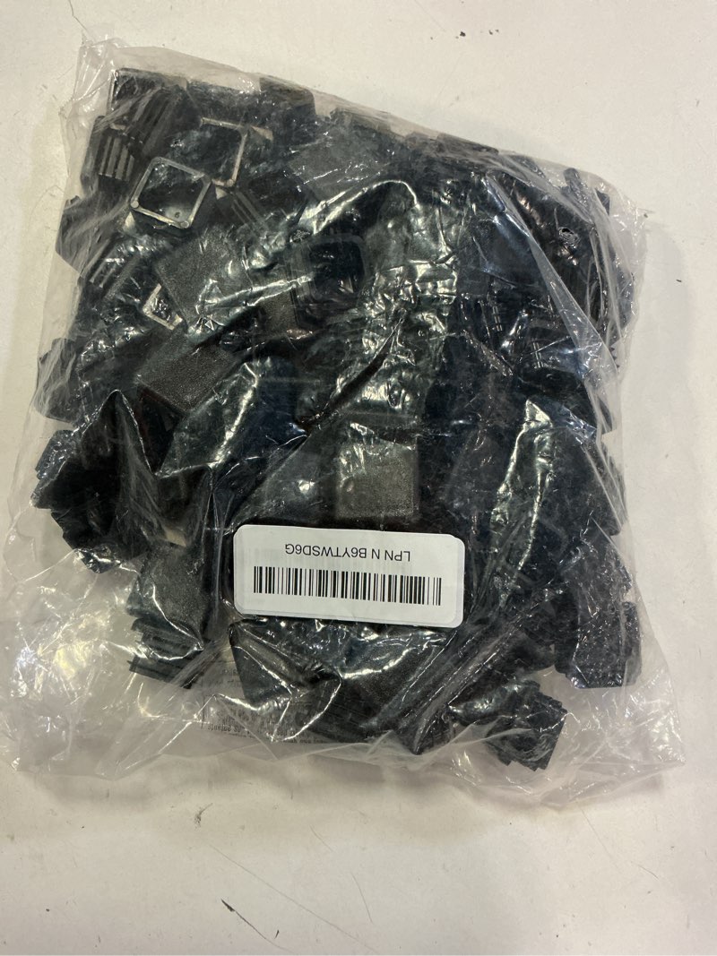Condition photo showing Good Condition for EZends Premium Grade 1 Inch Extra Durable Square Tubing End Caps (100 PK) (14-20 Gauge for Thinner Wall Tubing) Plastic Plugs/End Caps/Plastic Plugs for Square Tubing/Black Plastic Square Plugs