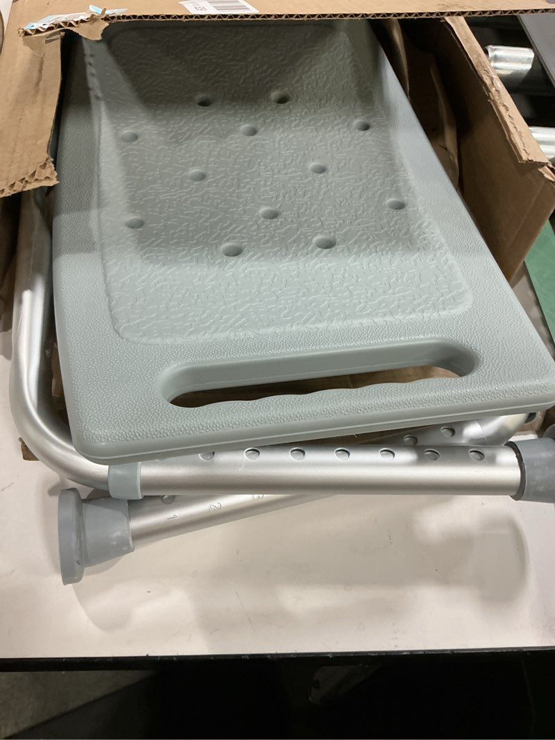 Condition photo showing As Is for Drive Medical Bathroom Safety Shower Tub Bench Chair with Back, 1.0 ea