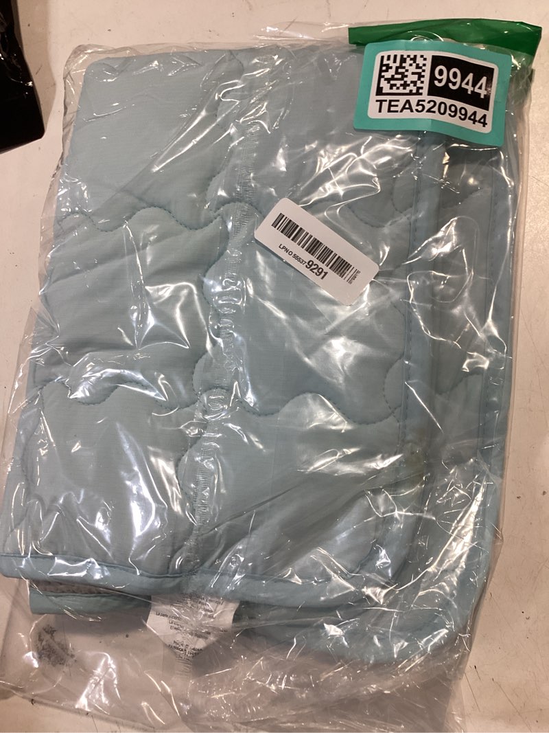 Condition photo showing Good Condition for bedsure cooling mat for small dog, q-max>0.5 thin breathable cold crate pad for puppy and cat, portable washable kennel bed for active pet with chill soothing fabric to rapid cooling, 24x18, blue 24" x 18" (small) baby blue