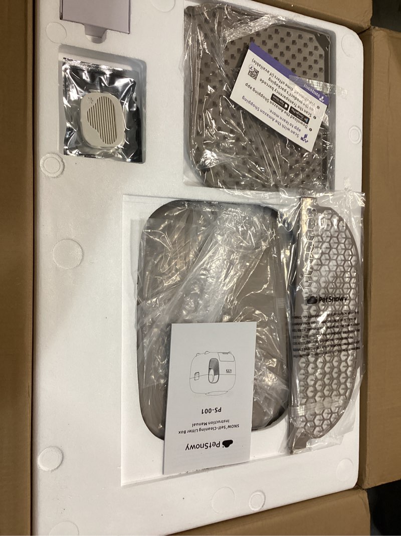 Condition photo showing New/Like New for PetSnowy Self-Cleaning Automatic Cat Litter Box with Odor Control TiO2 System, Robot Litter Box with Auto-Packing, App Control, Large Cats & Multiple Cats (2025 Premium Version) Brown