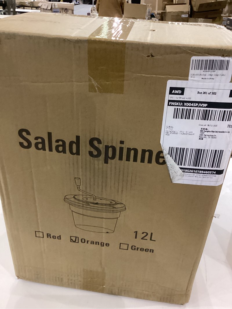 3 Gallon 6.6 Gallon Salad Spinner,Large Capacity Vegetable Friuts Salad Dryer,Commercial Manual Sala