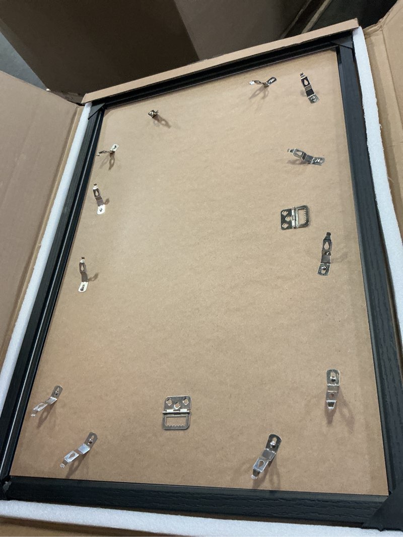 Condition photo showing Good Condition for Matte Black 14x24 Frame - Single Frame, 14 x 24 Poster Frame for Artwork, Puzzles, Photos and Movie Posters Picture Frames, Perfect Christmas Frame 14" x 24"