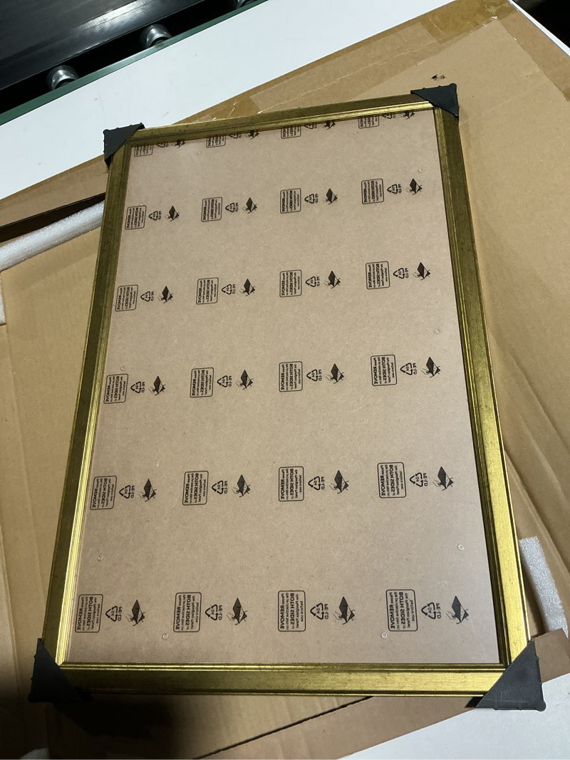 Condition photo showing Good Condition for wood 5x8 frame gold, ornate natural wooden 8x5in picture frames, modern golden 5 x 8inch gallery photo pic frame with hd plexiglass, horizontal vertical wall mounting tabletop display 1pcs gold 5x8