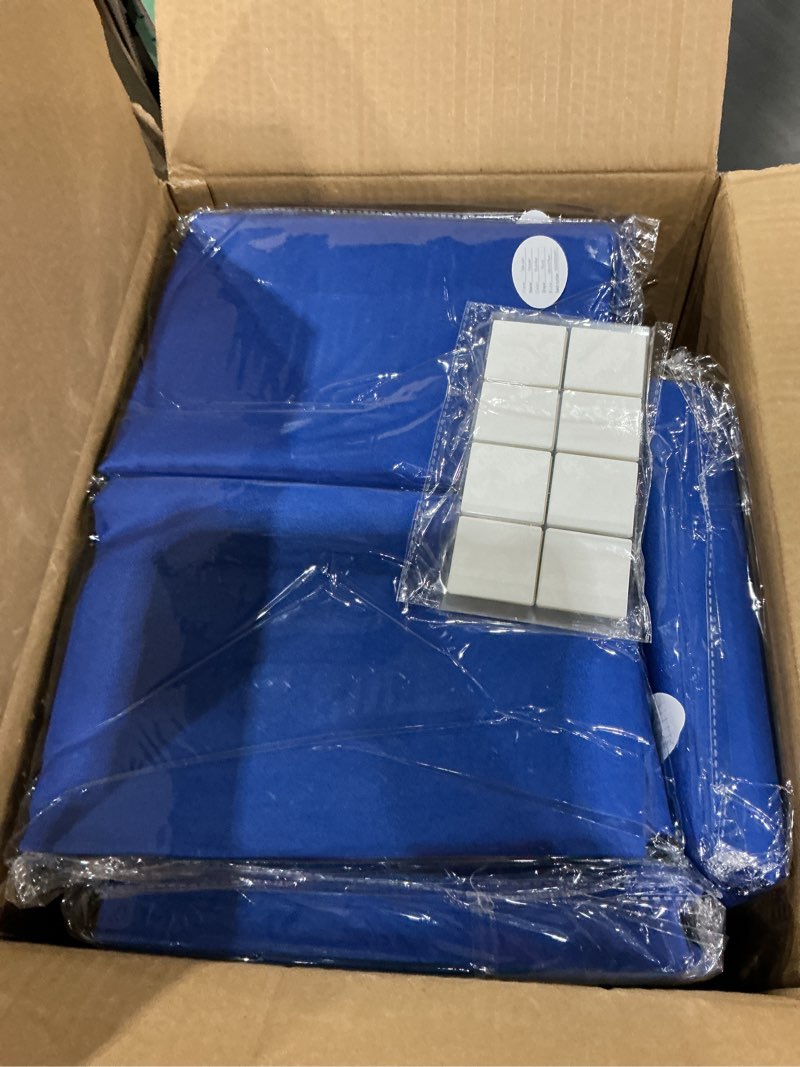 Condition photo showing New/Like New for Showgeous 12 Pack Royal Blue Round Tablecloth - 108 Inch Polyester Table Cloth - Washable Decorative Fabric Table Covers for Wedding, Dining, Party, Banquet Royal Blue 12 Pack - 108 Inch Round