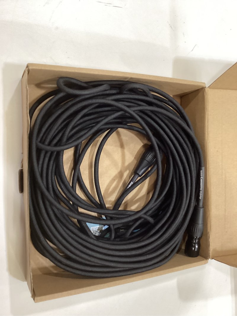 Condition photo showing As Is for amazon basics xlr microphone cable for recording studio speaker, pa system, all copper conductors, 10 ft, black